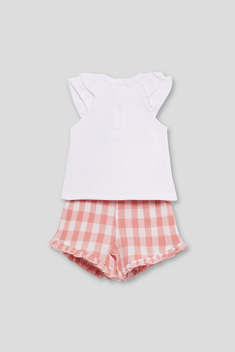 Street Monkey 253045 girl's set cuadros vichy