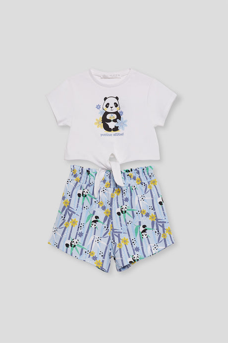 Street Monkey 256054 girl's set white-blue 