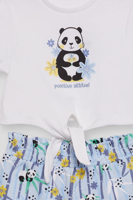 Street Monkey 256054 girl's set white-blue 