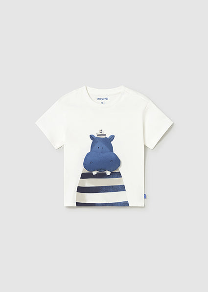 Mayoral Παιδικό T-shirt Κρεμ 26-01011-086