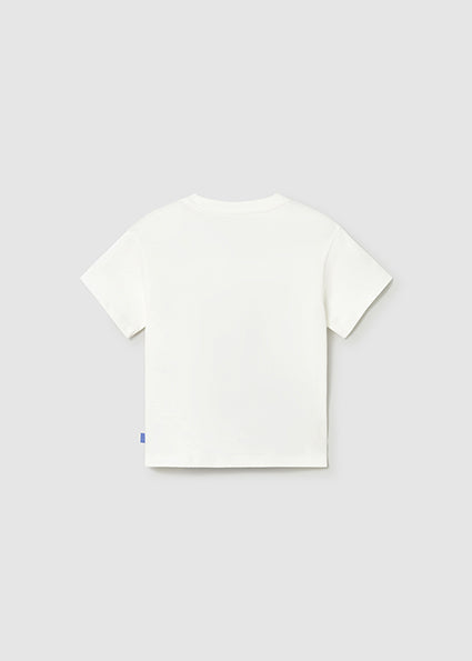 Mayoral Παιδικό T-shirt Κρεμ 26-01011-086