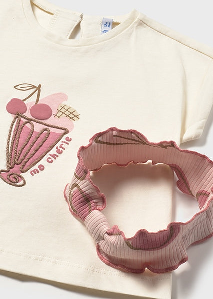 Mayoral Παιδικό Σετ με Κολάν Καλοκαιρινό 3τμχ Ροζ Φουξια 26-01750-037