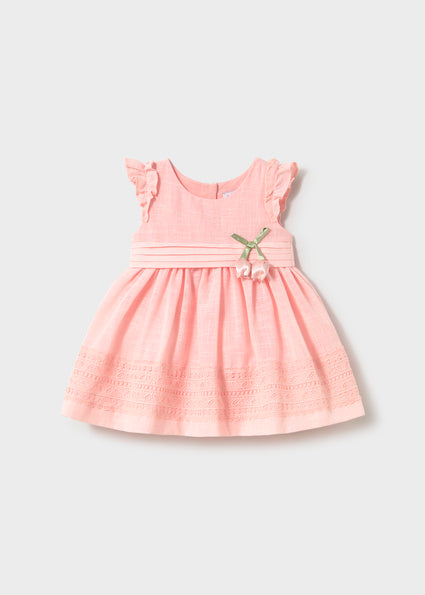 Mayoral Παιδικό Φόρεμα Αμάνικο με Δαντέλα Ροζ Απαλο 26-01907-043