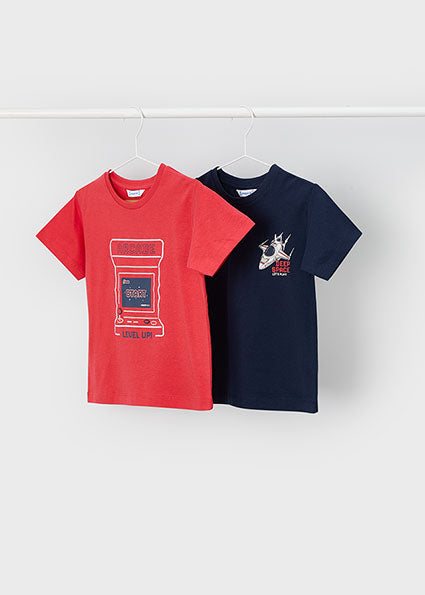 Mayoral Σετ Παιδικά T-shirts Κόκκινο 26-03063-062