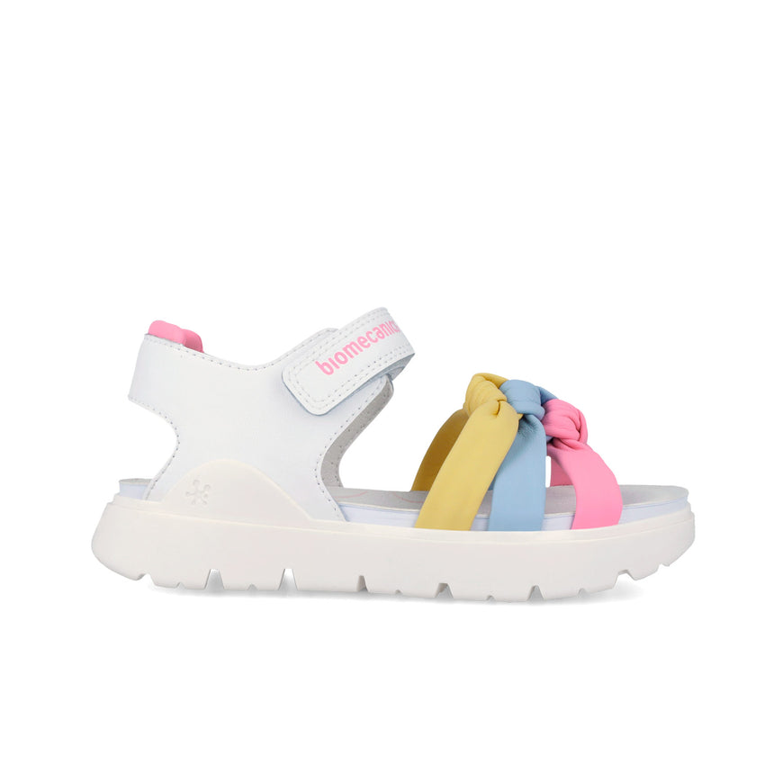 Biomecanics 262221-C310 SANDALIA PALA CRUZADA BLANCO Y MULTICOLOR (NAPA)