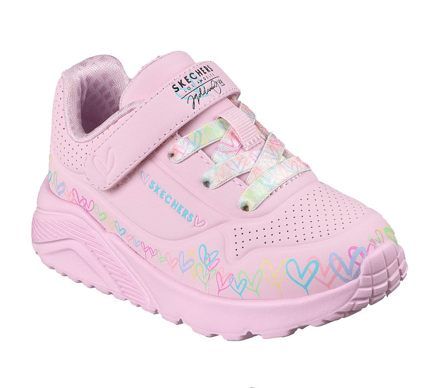 Skechers αθλητικό κορίτσι JGoldcrown: Uno Lite - Heart Craze 314091N-LPMT