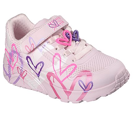 Skechers  uno lite- heart status 314966L-lpmt light pink αθλητικο κοριτσι με καρουλες ροζ