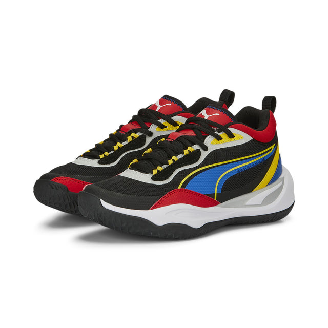 Puma Playmaker Jr Black-Victoria Blue-Yellow