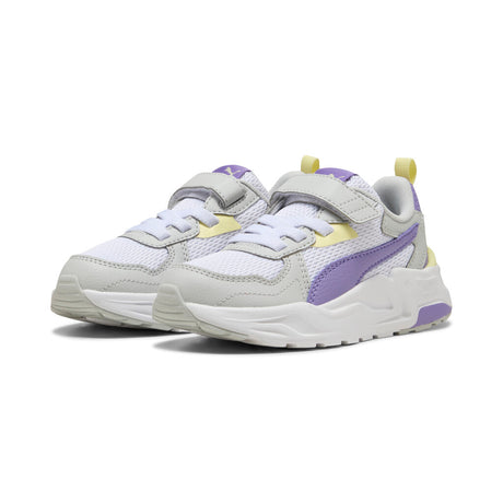 PUMA TRINITY  LITE AC+PS 391480 18 WHITE-LAVENDER ALERT-GRAY