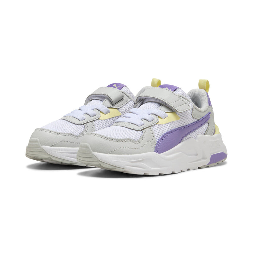 PUMA TRINITY  LITE AC+PS 391480 18 WHITE-LAVENDER ALERT-GRAY