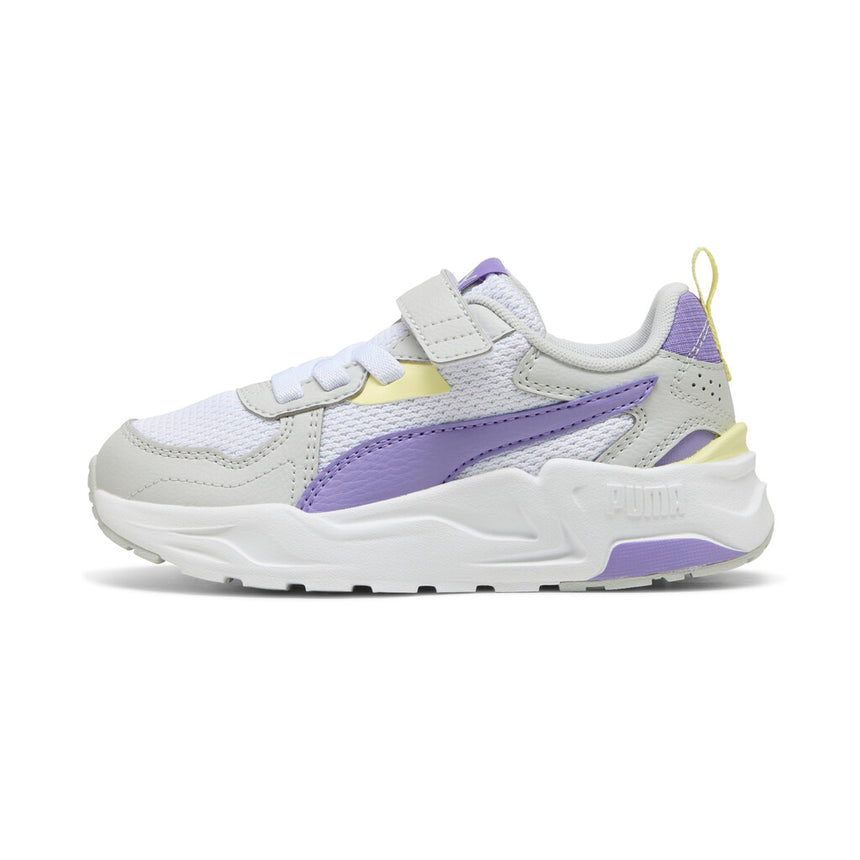 PUMA TRINITY  LITE AC+PS 391480 18 WHITE-LAVENDER ALERT-GRAY