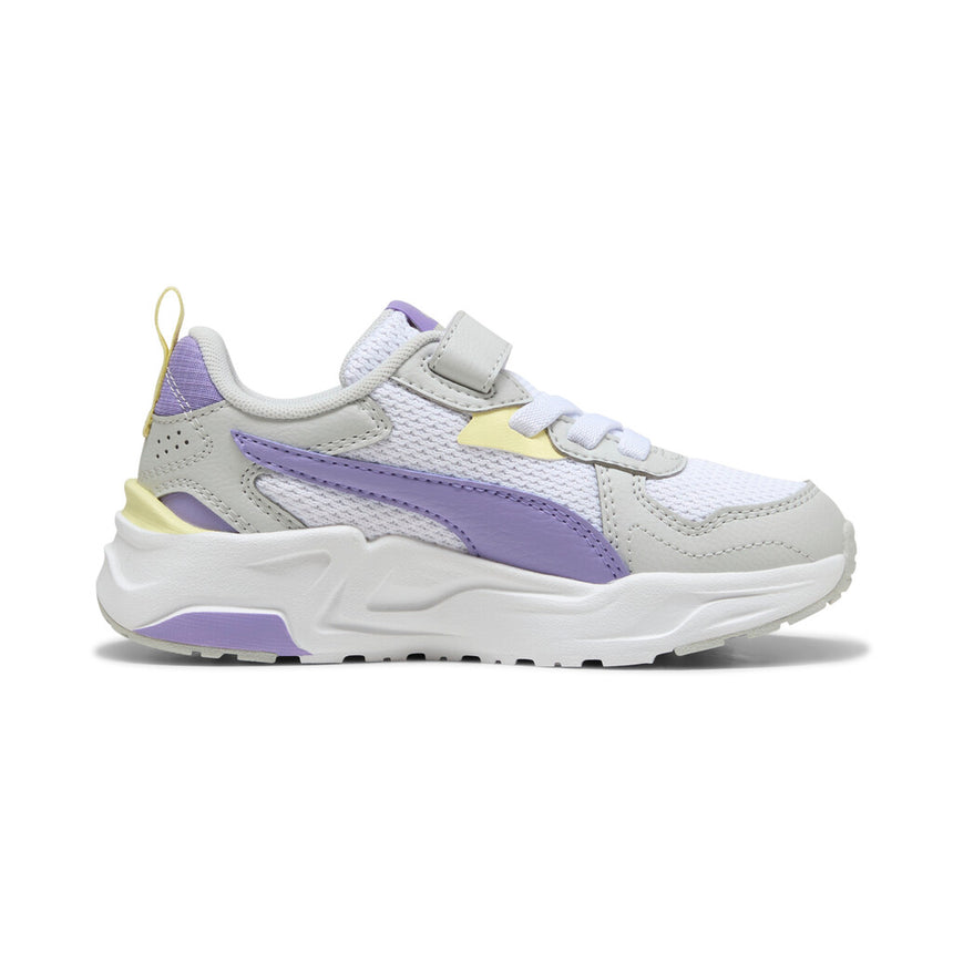 PUMA TRINITY  LITE AC+PS 391480 18 WHITE-LAVENDER ALERT-GRAY