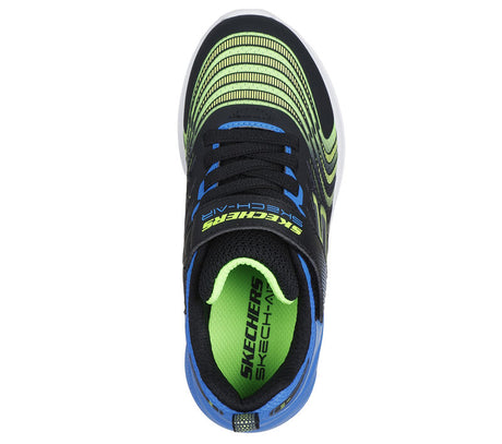 skechers microspec max vortivox 403938L-BBLM BLK/BLUE/LIME