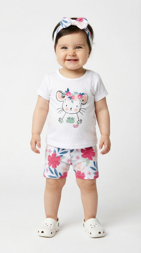 Trax βρεφικό κορίτσι 49013 Σετ κολάν/μπλούζα