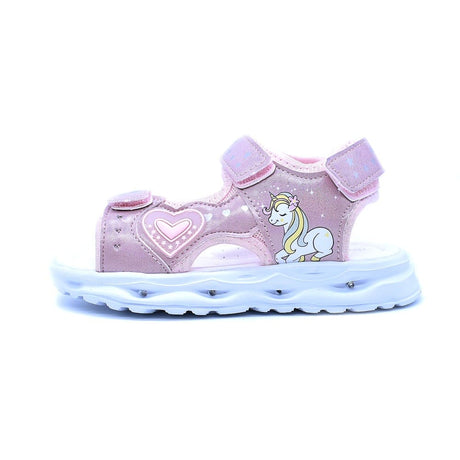 New&teen παιδικά πέδιλα με φωτάκια μονόκερος Ρόζ B0041840