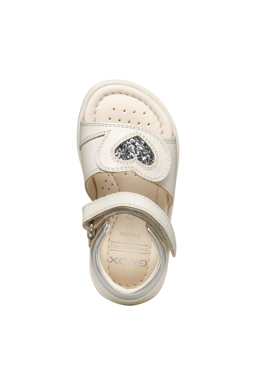 geox sandal verred nappa b5521b085nfc1z1n white silver