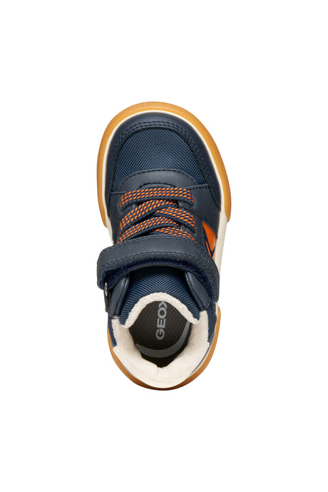 GEOX B561NA0MEFUC4218 B Gisli Παιδικά Sneakers High με Σκρατς Navy Μπλε