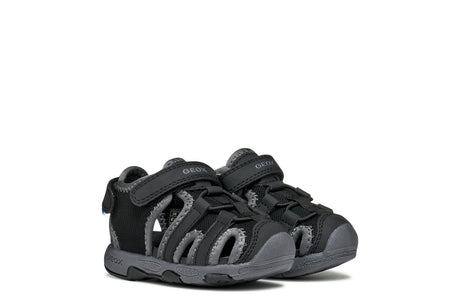 Geox πεδιλο για αγορι μαυρο γκρι b650fa 0514 c9999