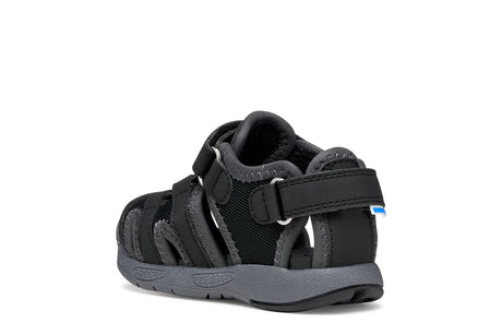 Geox πεδιλο για αγορι μαυρο γκρι b650fa 0514 c9999