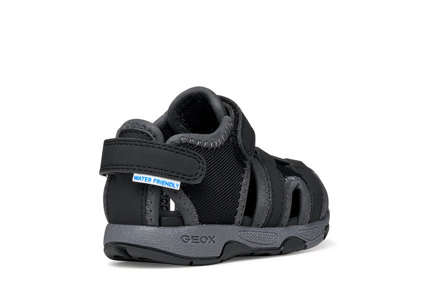 Geox πεδιλο για αγορι μαυρο γκρι b650fa 0514 c9999