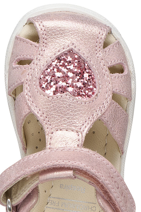 Geox πεδιλο για κοριτσια ροζ με καρδια b654wa 0maew c8172