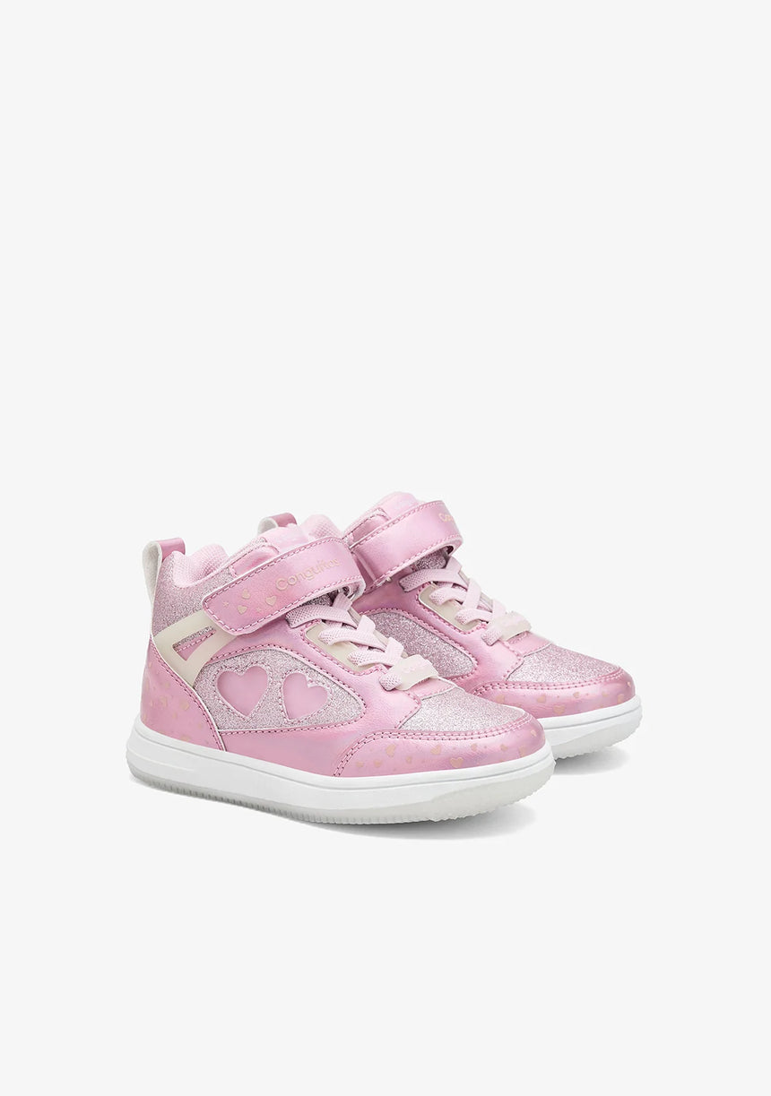 Conguitos Παιδικά Sneakers High με Φωτάκια Ροζ cosh224066-pink