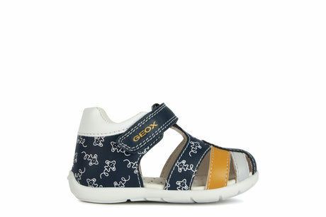 Geox B Elthan B.C-Synt.Lea Navy/Ochre