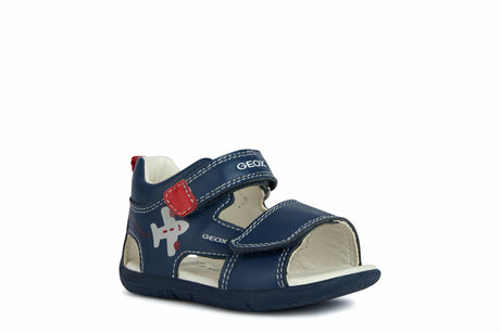 Geox B S. Tapuz B.B-Synt.Lea Lt navy/red