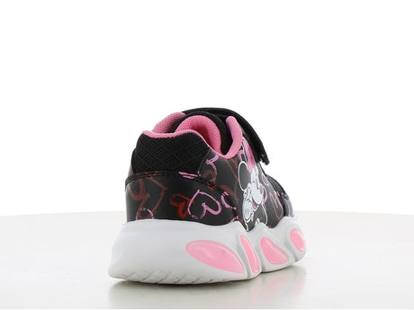 Disney Παιδικά Sneakers Ανατομικά με Σκρατς & Φωτάκια Μαύρα DM011379