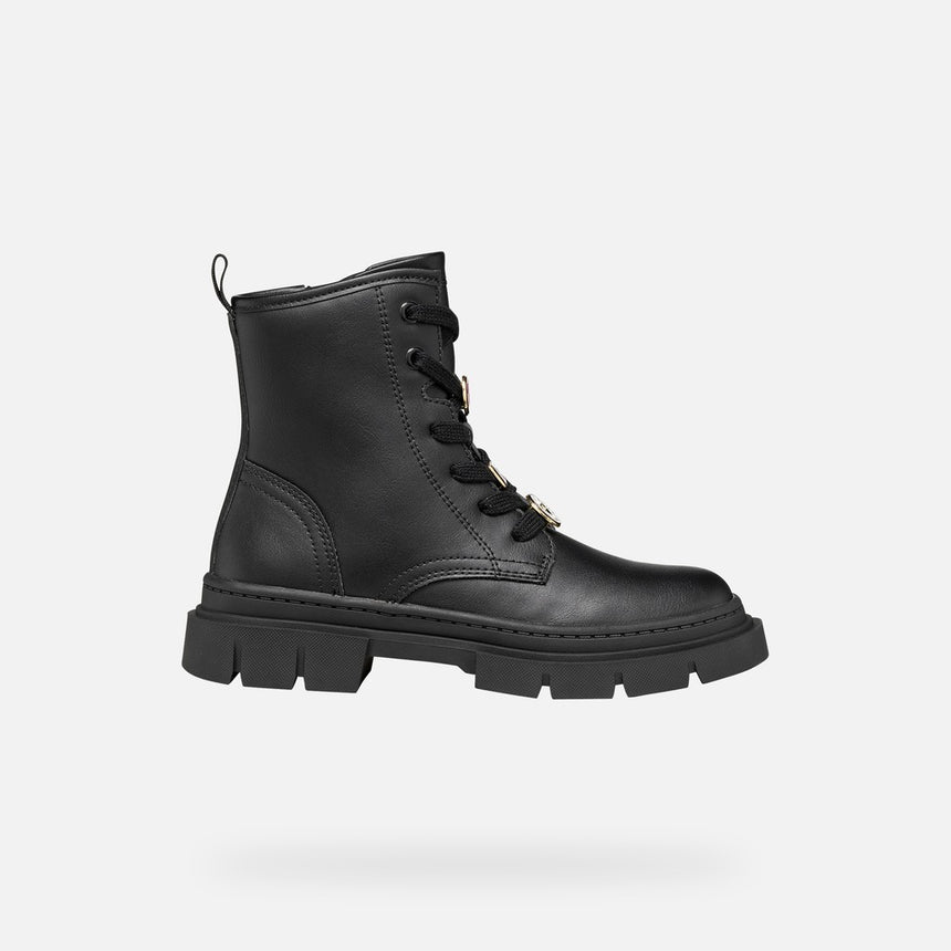 GEOX Παιδικά Αρβυλάκια με Φερμουάρ Μαύρα j660kh0003wc9999