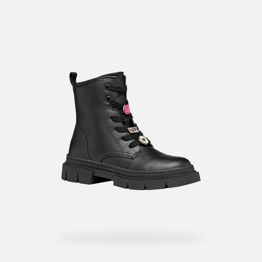 GEOX Παιδικά Αρβυλάκια με Φερμουάρ Μαύρα j660kh0003wc9999