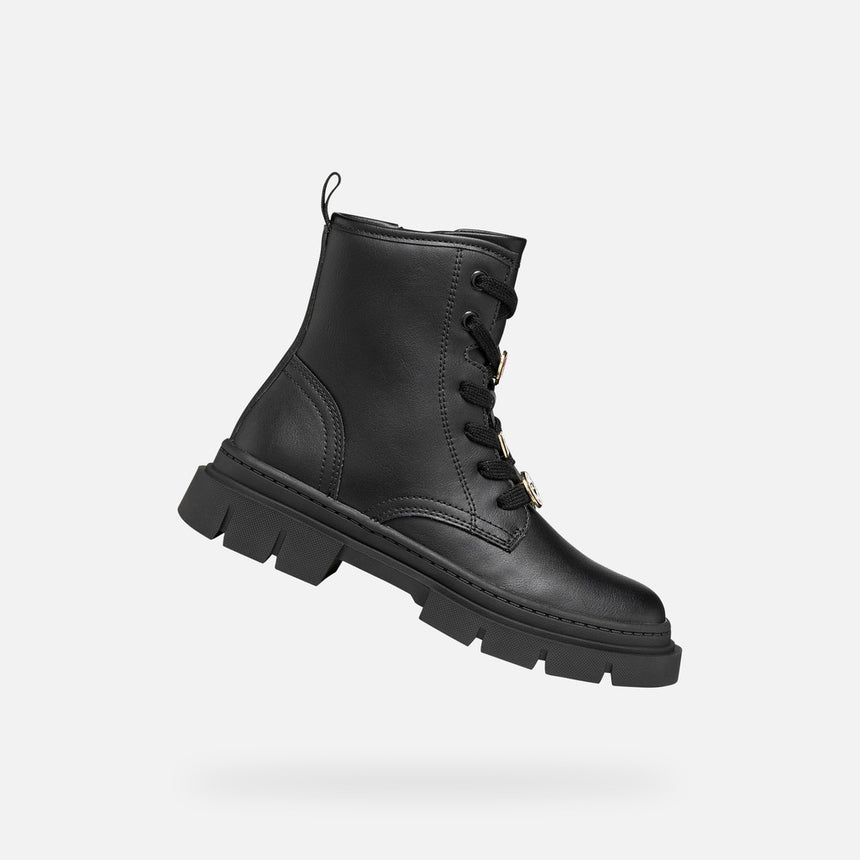 GEOX Παιδικά Αρβυλάκια με Φερμουάρ Μαύρα j660kh0003wc9999