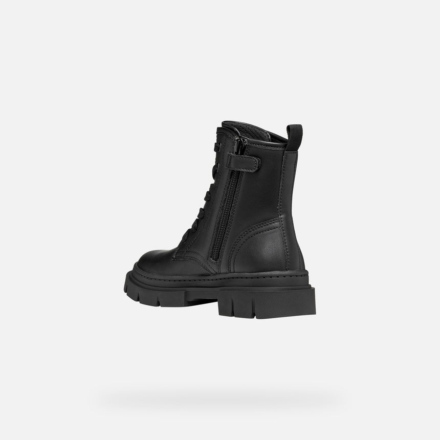 GEOX Παιδικά Αρβυλάκια με Φερμουάρ Μαύρα j660kh0003wc9999