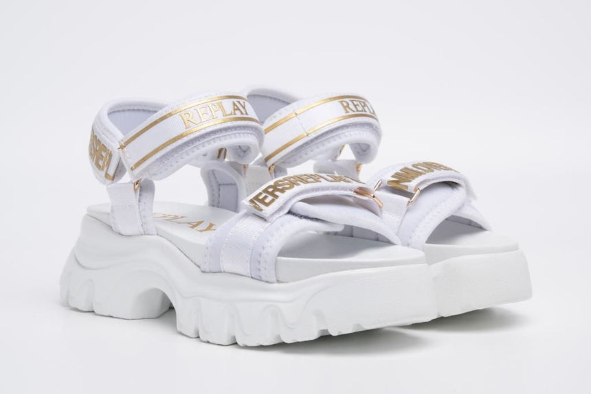REPLAY JP140002T-0070 SANDAL white-gold