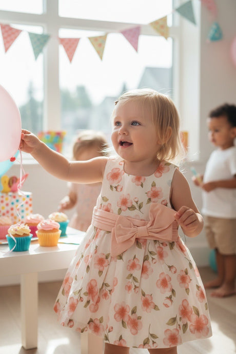 Restart for Kids Βρεφικό Αμάνικο Φόρεμα Φλοράλ για Κορίτσι 26-10814