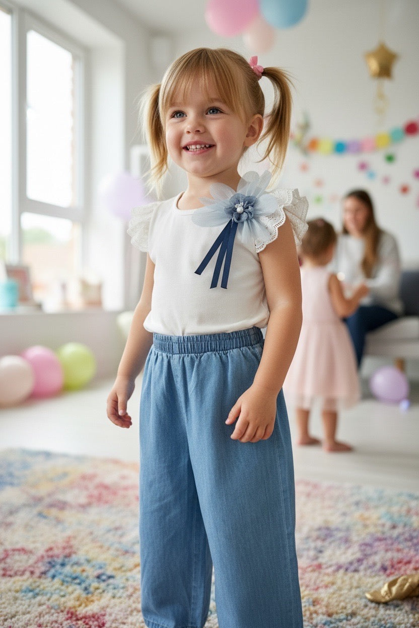 Παιδικό Σετ για Κορίτσι Restart for kids 26-10900 μπλούζα παντελόνι