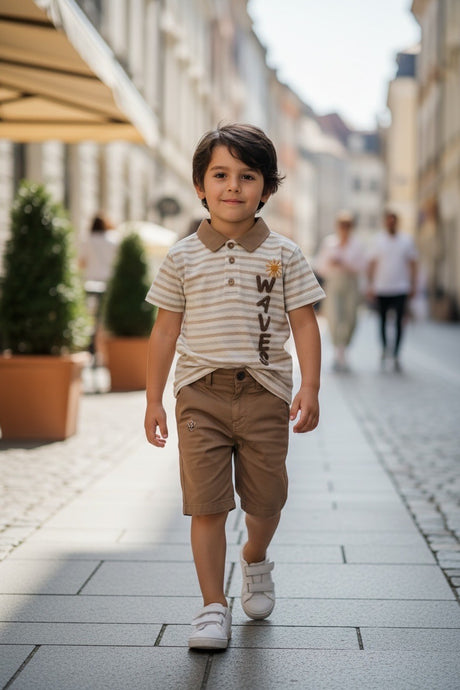 Restart for Kids Παιδικό Σετ  μπλούζα  βερμούδα αγόρι 26-11223