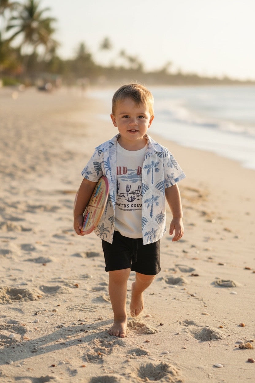 Restart for Kids Παιδικό Σετ 3τμχ μπλούζα βερμούδα πουκάμισο αγόρι 26-11150