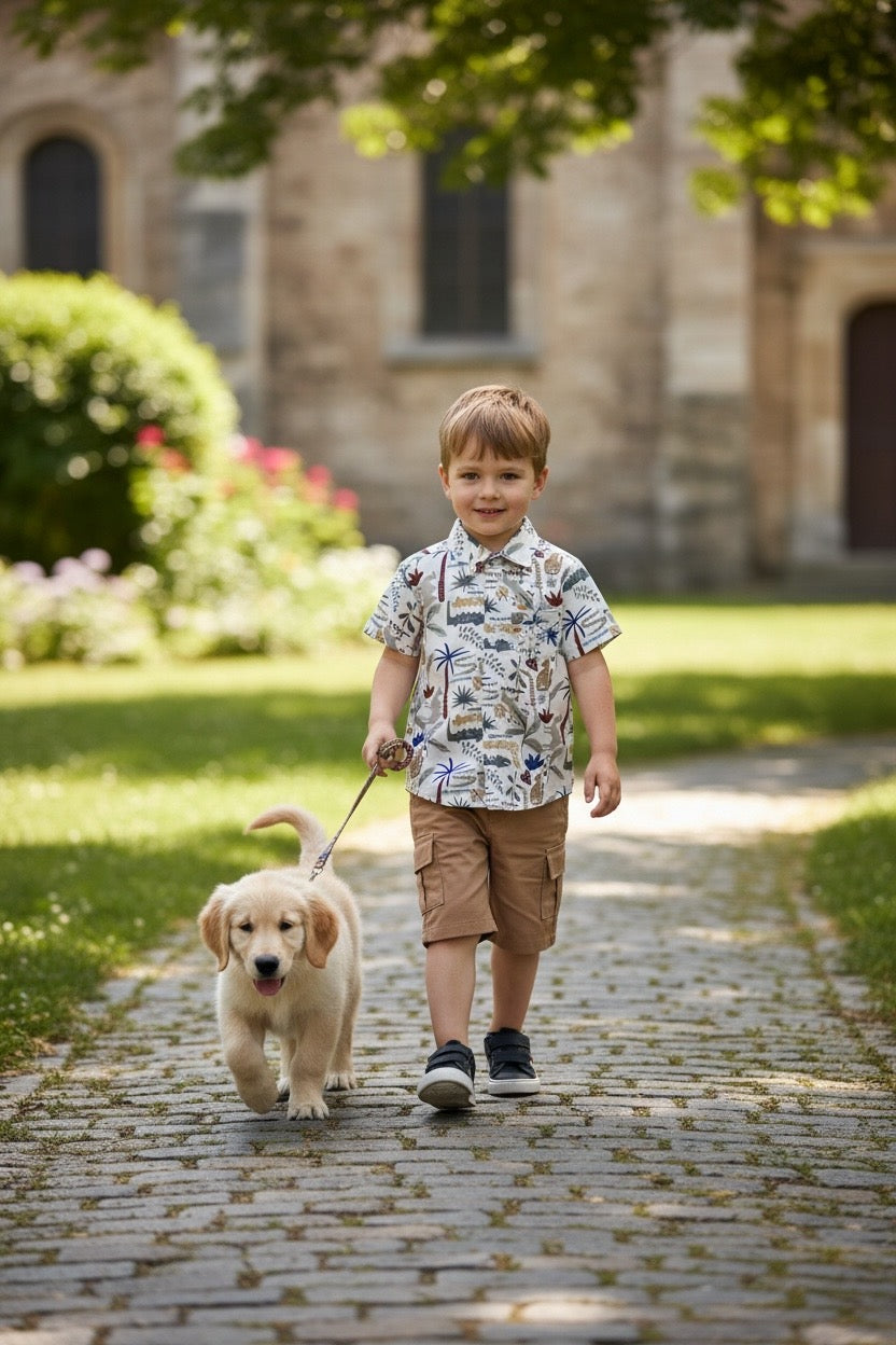 Restart for Kids Παιδικό Σετ βερμούδα πουκάμισο αγόρι 26-11246