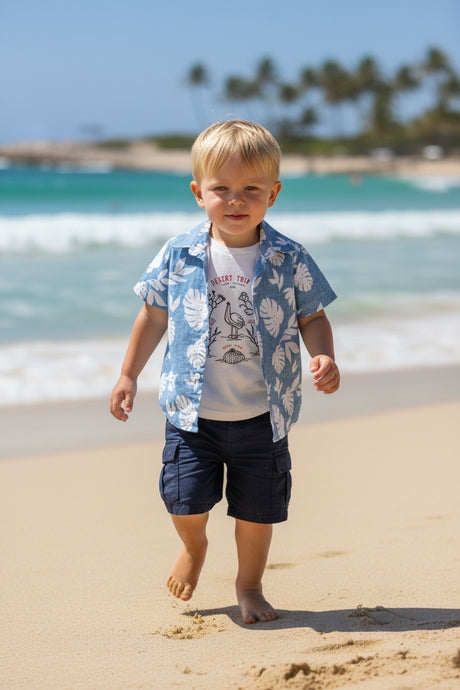 Restart for Kids Παιδικό Σετ 3τμχ μπλούζα βερμούδα πουκάμισο αγόρι 26-11157