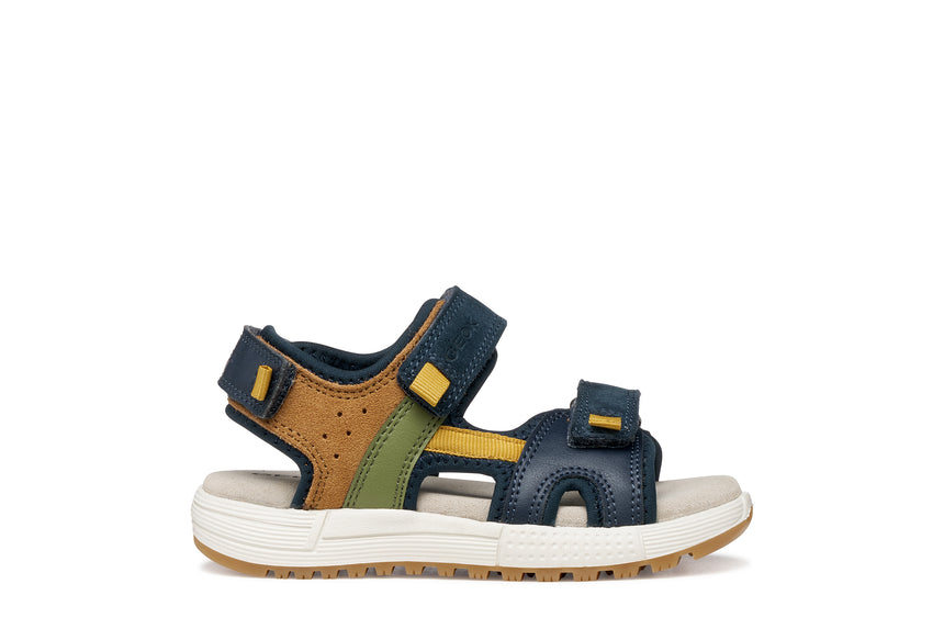 Geox πεδιλο για αγορι navy ochre J35ava 01522 cf42q