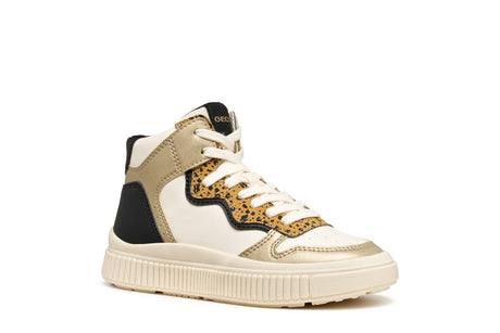 Geox Laquinny Παιδικά Sneakers Ανατομικά Χρυσά j56m3b054ajc1m2u