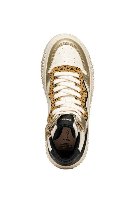 Geox Laquinny Παιδικά Sneakers Ανατομικά Χρυσά j56m3b054ajc1m2u
