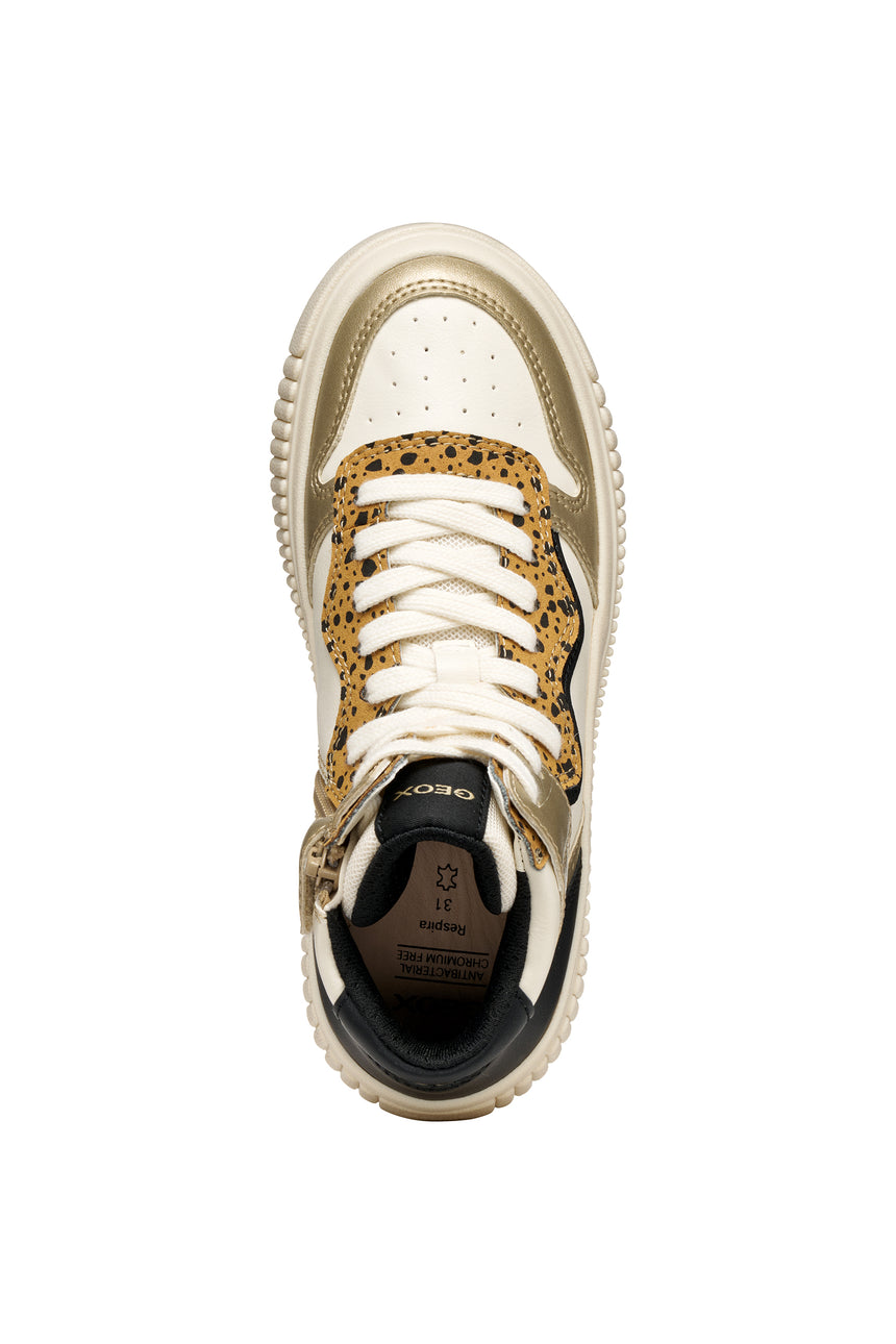Geox Laquinny Παιδικά Sneakers Ανατομικά Χρυσά j56m3b054ajc1m2u
