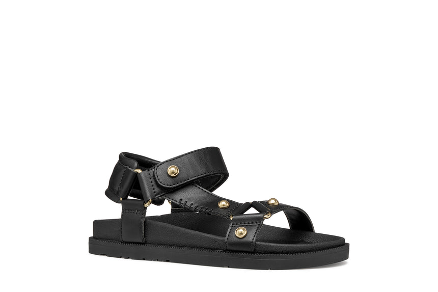 Geox J Foammentera Black Παιδικά Ανατομικά Πέδιλα Μαύρα J65P0D 000BC C9999