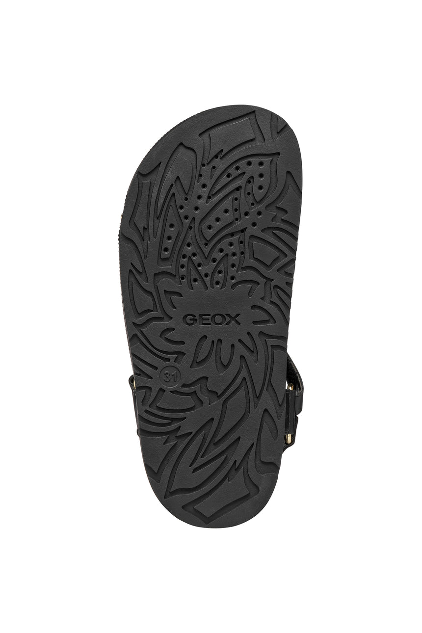 Geox J Foammentera Black Παιδικά Ανατομικά Πέδιλα Μαύρα J65P0D 000BC C9999