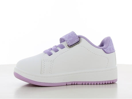 Disney stitch sneakers για κοριτσι λευκο λιλα  με velcro ls002030