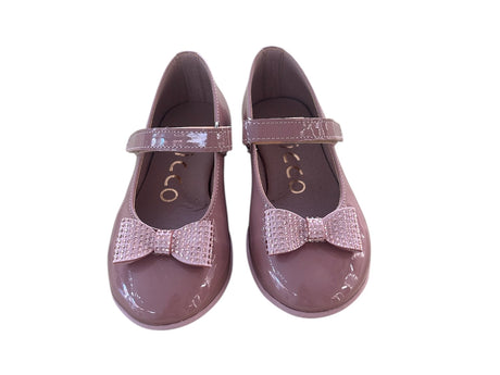 ricco 1824 μπαρετα με velcro nude λουστρινη