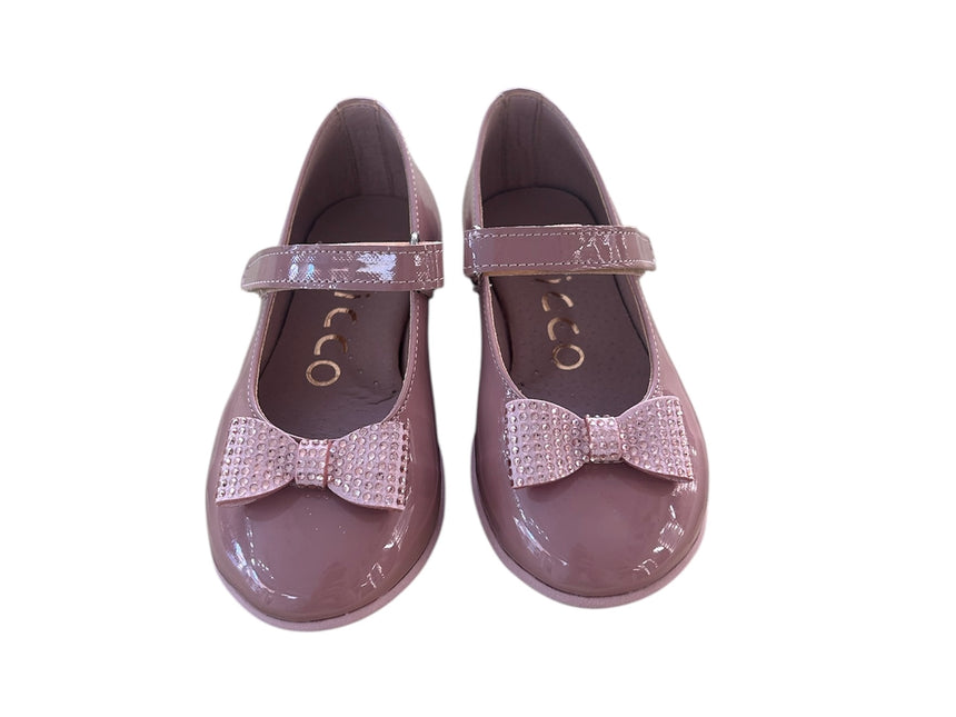 ricco 1824 μπαρετα με velcro nude λουστρινη