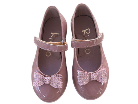 ricco 1824 μπαρετα με velcro nude λουστρινη